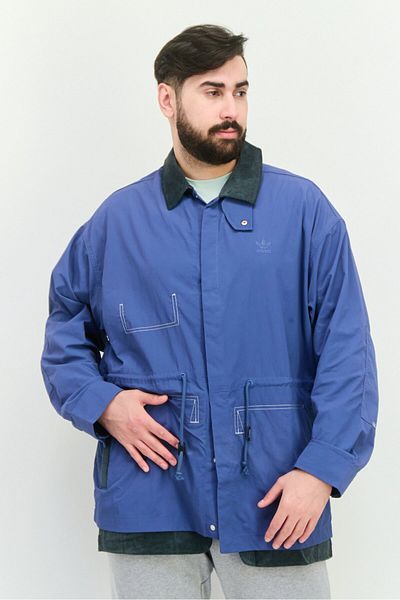 adidas Men Sportswear Fit Long Sleeves Outdoor Jacket, Dark Blue