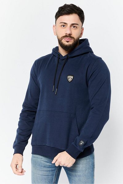 Lamborghini Men Brand Logo Hooded Sweatshirt, Navy