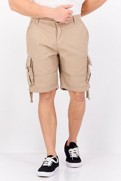 Threadbare Men Solid Cargo Shorts, Khaki