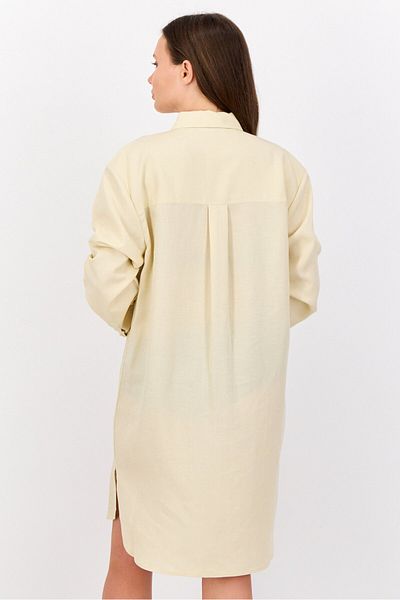 Esprit Women Solid Shirt Dress, Ivory