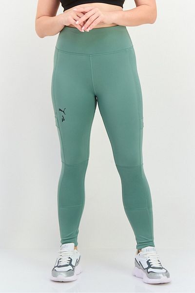 Puma Women Tight Fit Training Leggings, Dark Green