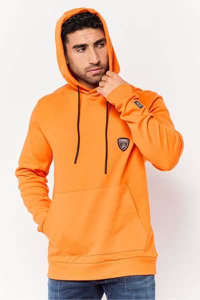 Lamborghini Men Brand Logo Long Sleeves Hoodie, Orange