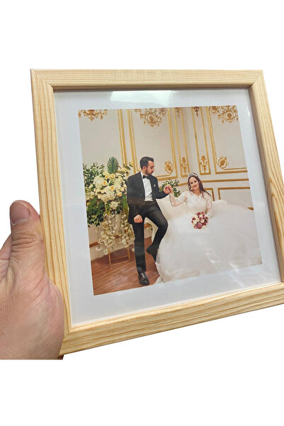 Soykan Doğal Ahşap 20x20cm 3'lü Çerçeve(Fotoğraf Baskı Hediyeli)