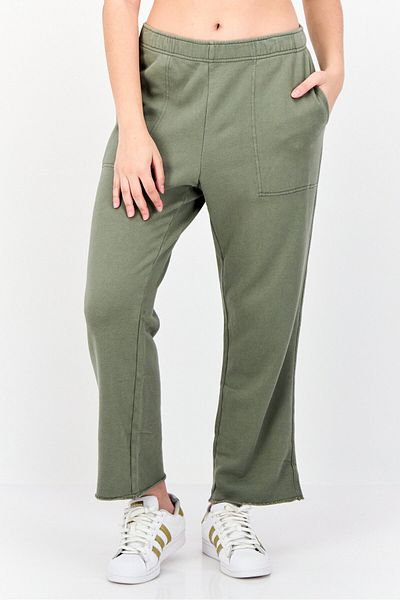 aerie Women Regular Fit Solid Sweatpants, Olive