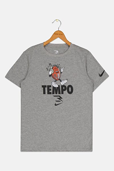 Nike 3Brand by Russell Wilson Kids Boy Sportswear Fit Graphic Print Outdoor T-Shirt, Grey