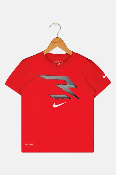 Nike 3Brand by Russell Wilson Toddler Boy Sportswear Fit Short Sleeve Outdoor T-shirt, Red