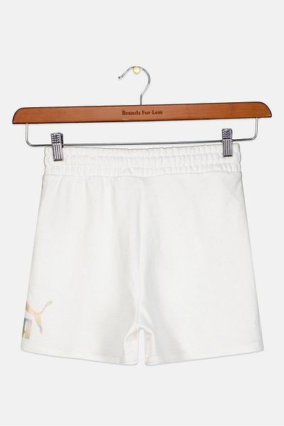 Puma Kids Girl Relaxed Fit Outdoor Shorts, White