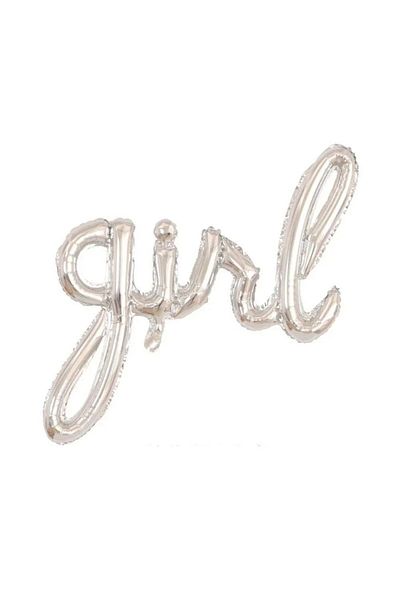 SUNSTEP Silver Color 100cm (40 Inch) Handwritten Foil Balloon Concept Party Supplies