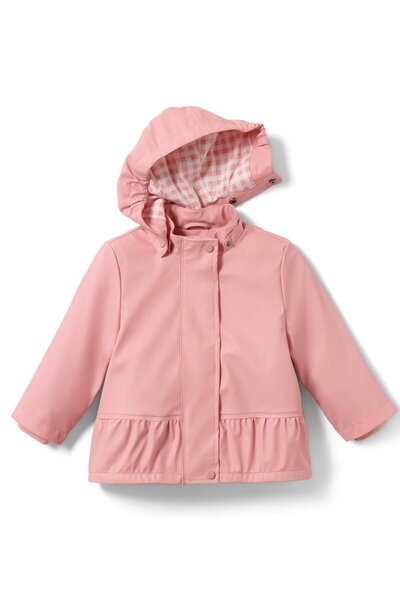 Tchibo Kids Girl Hooded Long Sleeve Solid Jacket, Pink