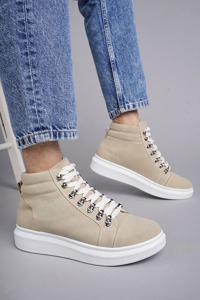 FASHIONLINE SLW206 Ottawa Lace-Up Suede Ανδρικές καθημερινές αθλητικές μπότες BT Cream