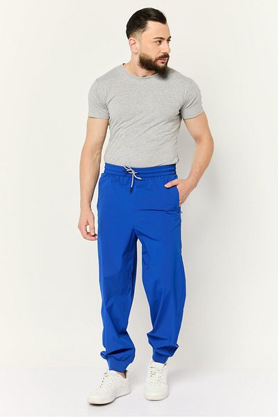 Esprit Men Regular Fit Solid Jogger Pants, Blue