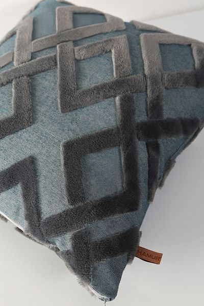 HAMUR Bohemian Special Design Punch Punch Pattern Husă decorativă pentru pernă Mila Gri Albastru
