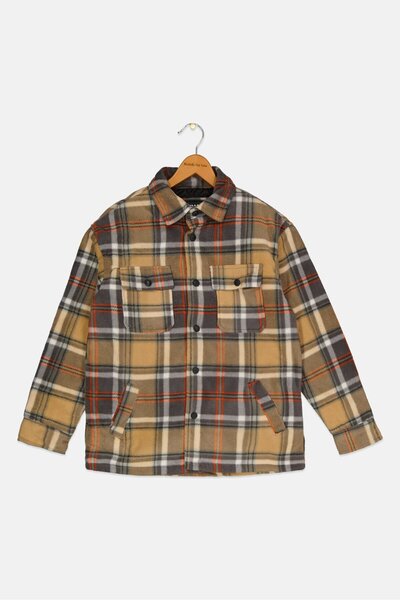 Tony Hawk Kids Boy Plaid Jacket Shirt, Multicolor