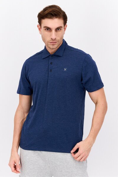Hurley Men Sportswear Fit Short Sleeve Polo Shirt, Navy