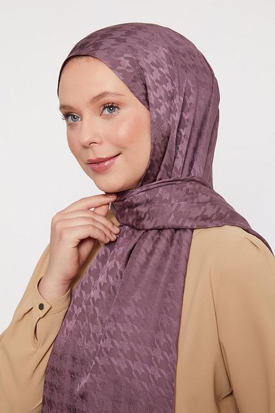 Levidor Violet Patterned Jacquard Shawl