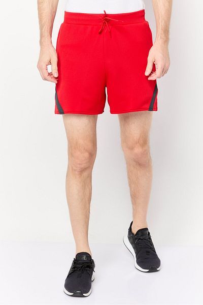 adidas Men Sportswear Fit 5 Inseam Basketball Shorts, Red