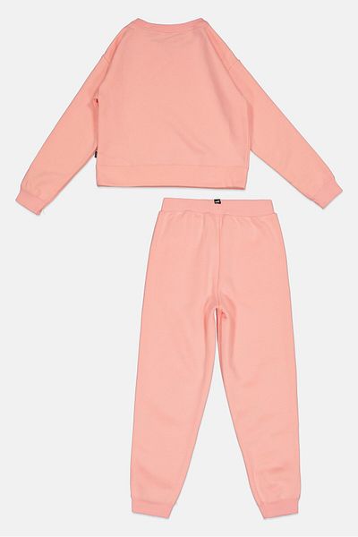 Puma Kids Girl 2 Pieces Relaxed Fit Training Tracksuits, Peach