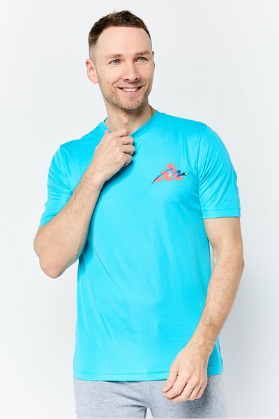 adidas Men Sportswear Fit Short Sleeves Tennis T-shirt, Lucid Cyan