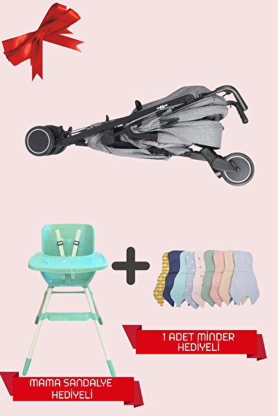 Tripper Luna Lüks Baston Gri Bebek Arabası