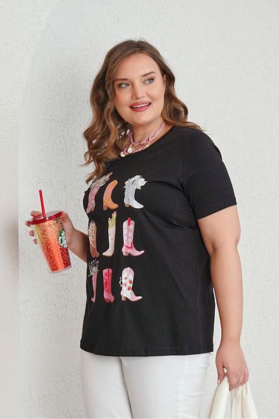 Büyük Moda Boots Printed Cotton Tee