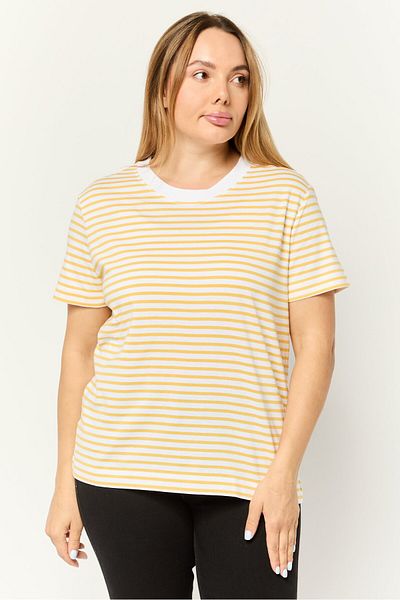 Esprit Women Crew Neck Short Sleeves Textured Top, Multi Color