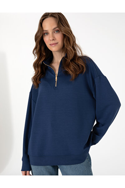 Pierre Cardin Lacivert Regular Fit Modal Kumaş Sweatshirt 50308116-VR033