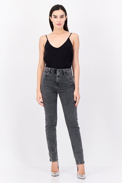 Esprit Women Slim Fit Washed Stretchable Jeans, Grey