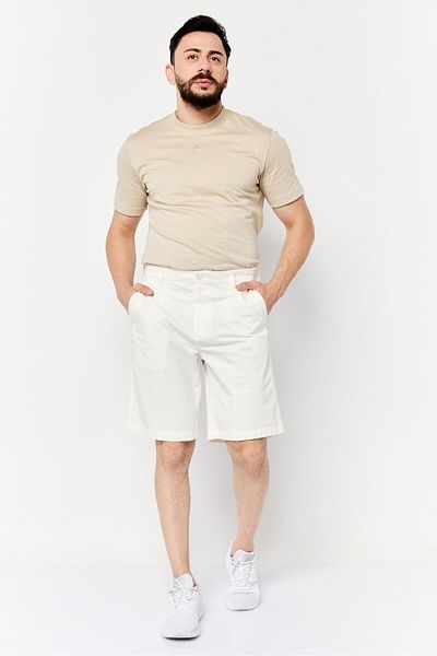 Dockers Men Solid Chino Shorts, Off White
