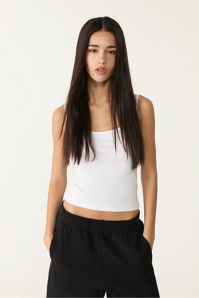 Stradivarius Top with square-cut neckline