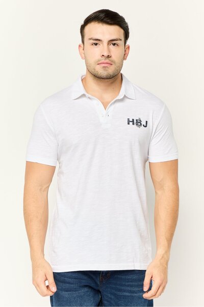 Harmont & Blaine Jeans Men Regular Fit Brand Logo Short Sleeves Polo, White