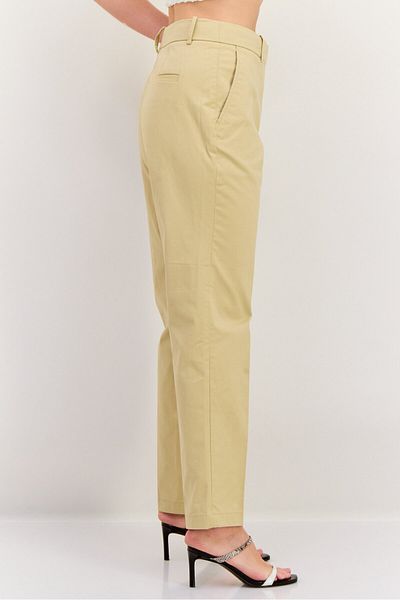 Esprit Women Slim Fit Solid Straight Leg Pants, Beige