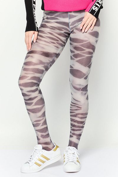 Diesel Women Full Length Allover Print Leggings, Grey