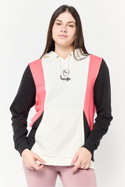 Puma Women Sportswear Fit Long Sleeve Outdoor Hoodies, Warm White