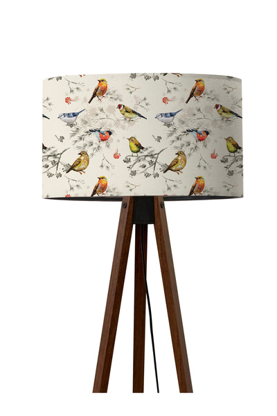 Home Desenli tripod lambader kuşlu