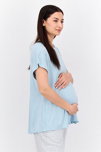 Puma Maternity Oversized Short Sleeves Training Top, Turquoise