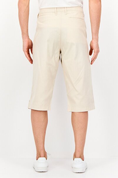 DeFacto Men Solid Chino Shorts, Beige