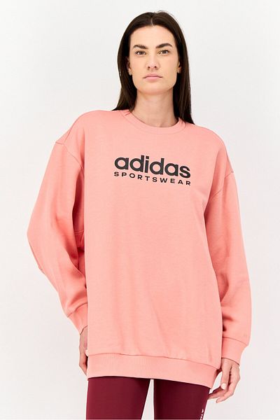 adidas Women Sportswear Fit Long Sleeves Outdoor Sweatshirt, Old Rose