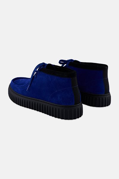 CLARKS Men Standard Torhill Hi Lace Up Casual Shoe, Blue