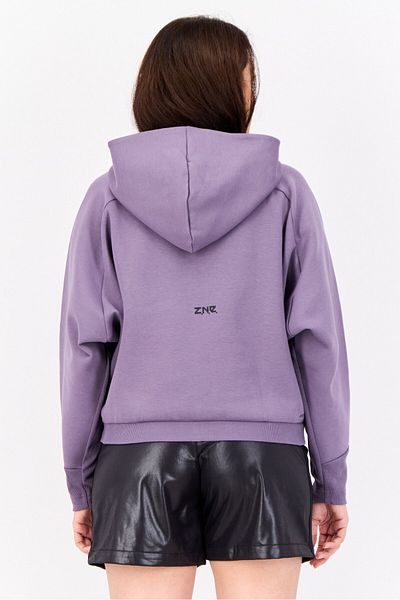 adidas Women Sportswear Fit Outdoor Sweatshirts, Light Purple