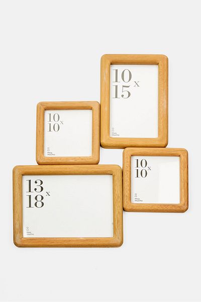 Muy Mucho Multi Photo Frame 32,5 x 2 x 36,2 cm,, Tan