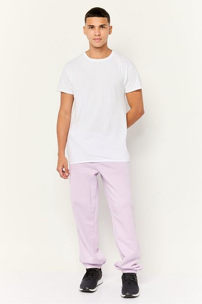 Esprit Men Regular Fit Brand Logo Sweatpants, Lavenders