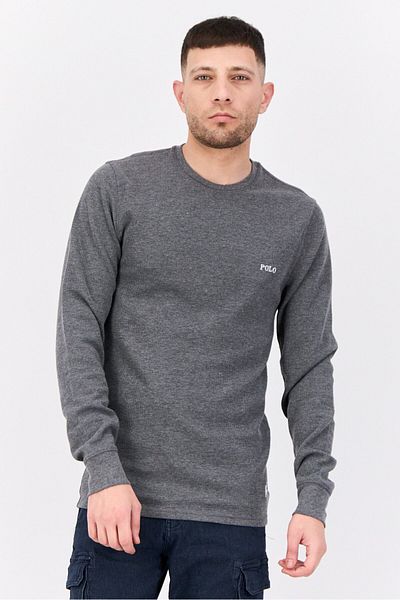 Polo Ralph Lauren Men Crew Neck Embroidered Logo Long Sleeves Sweatshirt, Grey