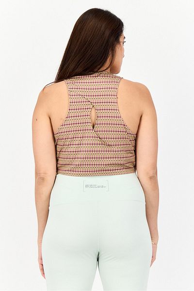 adidas Women Slim Fit Sleeveless Yoga Crop Top, Multicolor