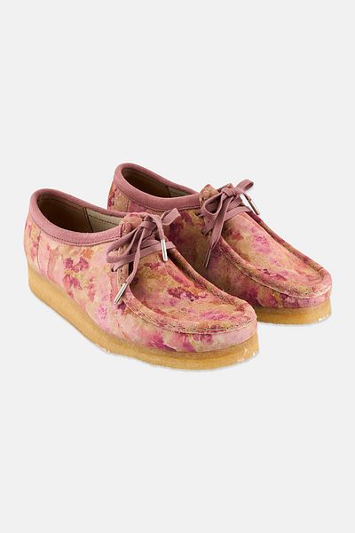 CLARKS Women Wallabee Suede Casual Shoes,pink