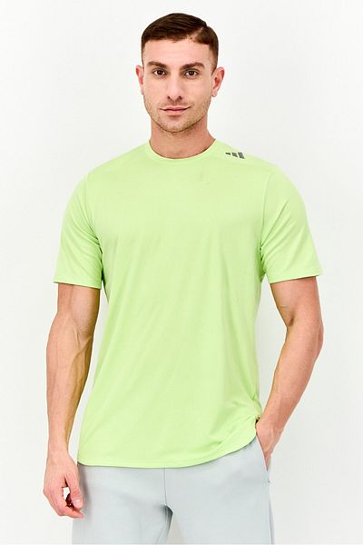 adidas Men Sportswear Fit Short Sleeves Training T-Shirt, Lime Green