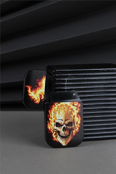 Silvio Monetti Kapaklı Baskılı Tasarım Sarı Gazlı Çakmak - 25CAK132TB04