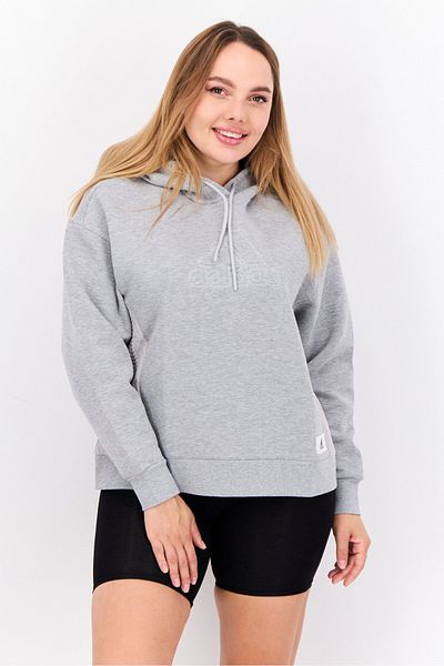 adidas Women Sportswear Fit Long Sleeves Hoodies, Grey