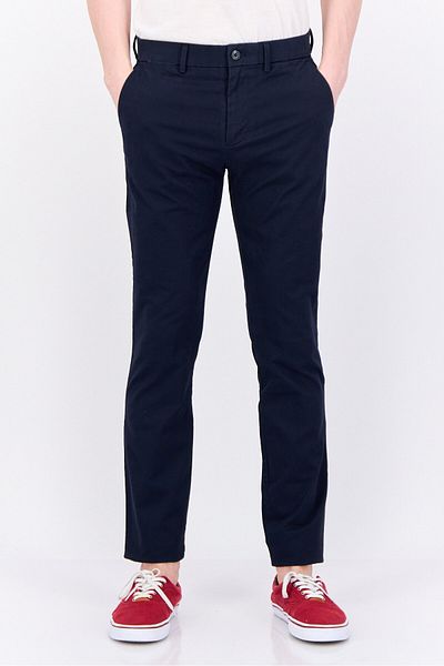 GAP Men Skinny Fit Plain Chino Pants, Dark Navy