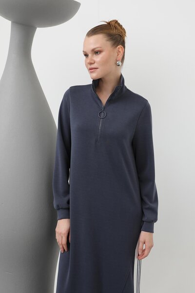 Loreen Γυναικείο φόρεμα με φερμουάρ Tiktak - 20600ELB - Indigo