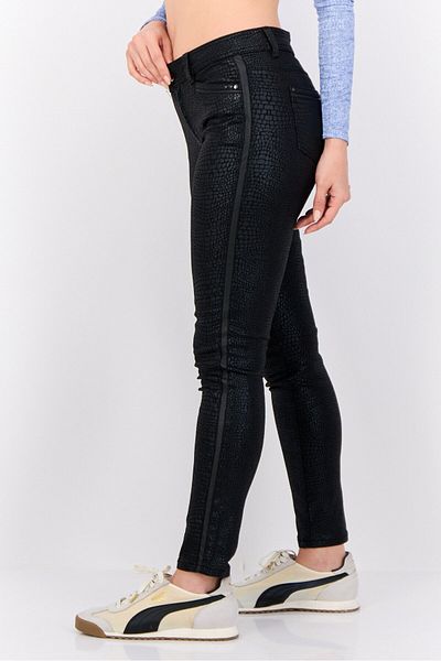 Morgan De Toi Women Regular Fit Textured Skinny Pants, Black